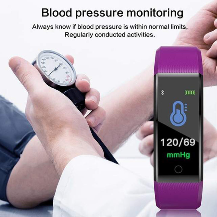 Premium Smart Fitness Tracker – Heart Rate, Blood Pressure Monitor, Activity Tracker, Bluetooth-Compatible, IPX7 Waterproof, Sleep Monitor, Call & SMS Alerts for Men & Women