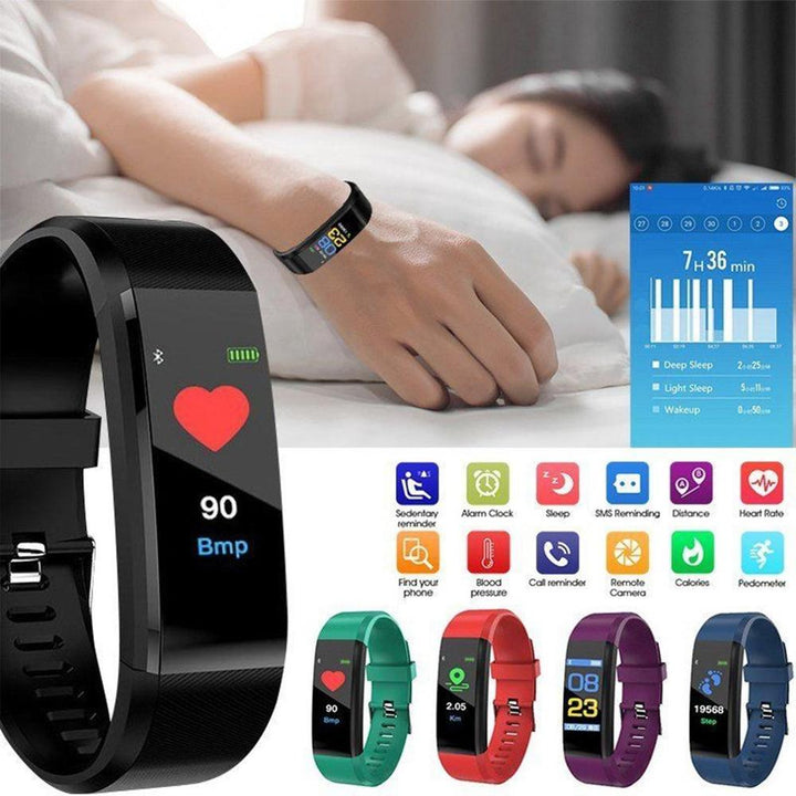 Premium Smart Fitness Tracker – Heart Rate, Blood Pressure Monitor, Activity Tracker, Bluetooth-Compatible, IPX7 Waterproof, Sleep Monitor, Call & SMS Alerts for Men & Women
