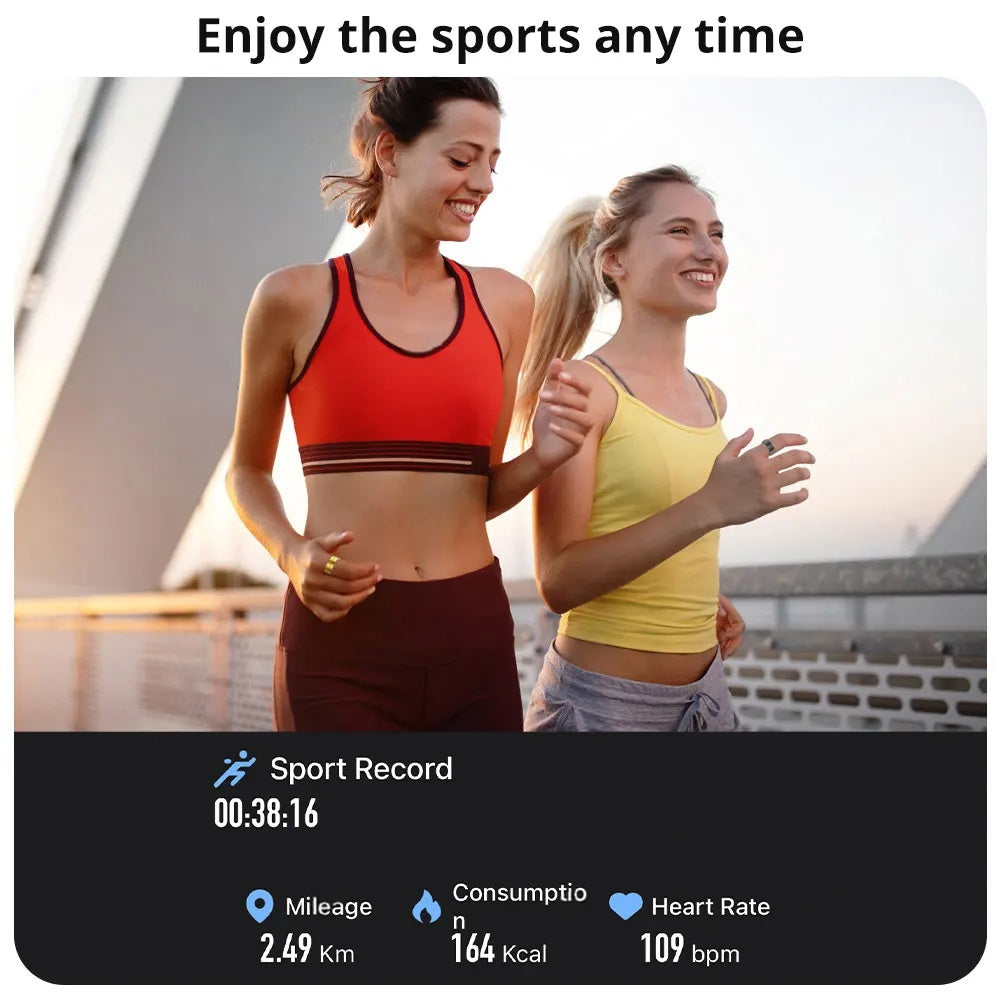 Premium Smart Ring – Heart Rate, Blood Oxygen, and Sleep Health Monitor for Men and Women, Waterproof 5ATM Fitness Tracker with Long Battery Life, Compatible with Android and iOS