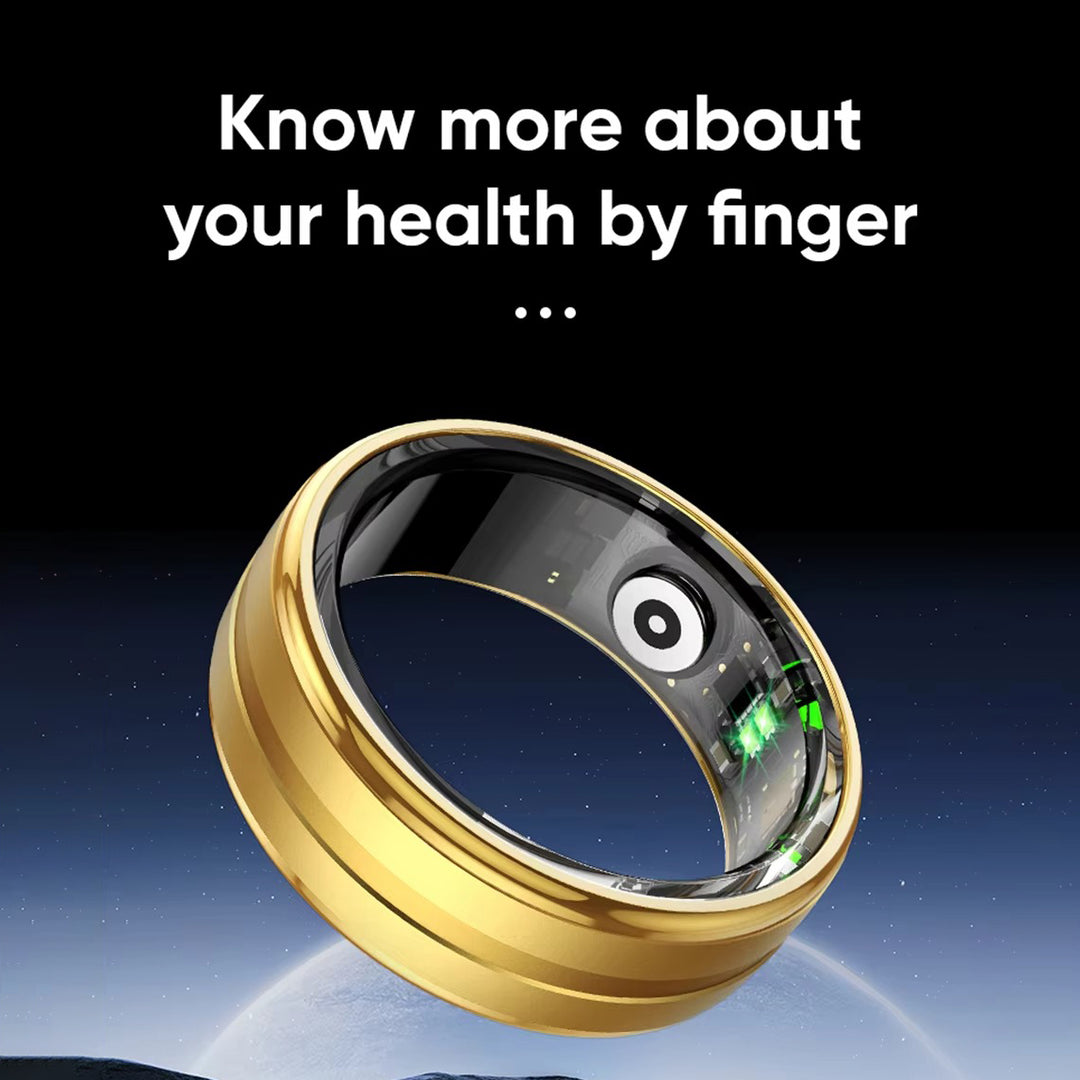 Premium Smart Ring – Heart Rate, Blood Oxygen, and Sleep Health Monitor for Men and Women, Waterproof 5ATM Fitness Tracker with Long Battery Life, Compatible with Android and iOS