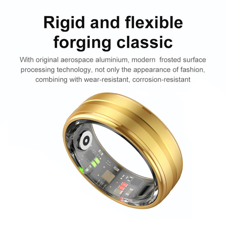 Premium Smart Ring – Heart Rate, Blood Oxygen, and Sleep Health Monitor for Men and Women, Waterproof 5ATM Fitness Tracker with Long Battery Life, Compatible with Android and iOS