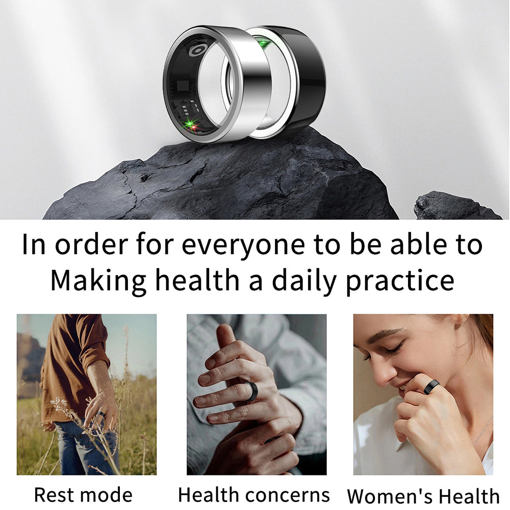 Premium Smart Ring for Health Monitoring – Military Grade Titanium, Waterproof IP68 & 3ATM, Multi-Sport Modes, Heart Rate & Blood Oxygen Tracking