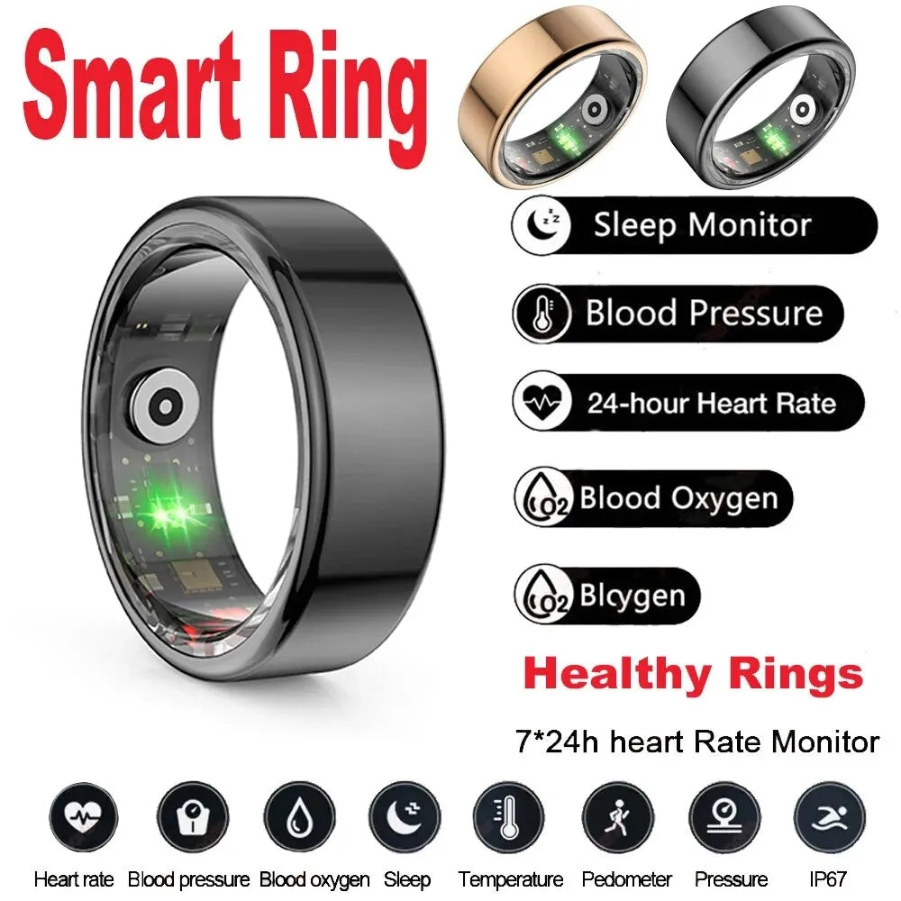 Premium Smart Ring for Health Monitoring – Military Grade Titanium, Waterproof IP68 & 3ATM, Multi-Sport Modes, Heart Rate & Blood Oxygen Tracking