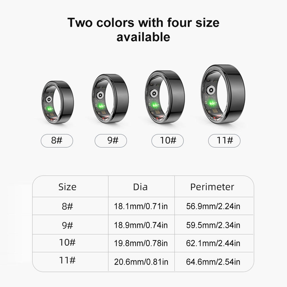 Premium Smart Ring for Health Monitoring – Military Grade Titanium, Waterproof IP68 & 3ATM, Multi-Sport Modes, Heart Rate & Blood Oxygen Tracking