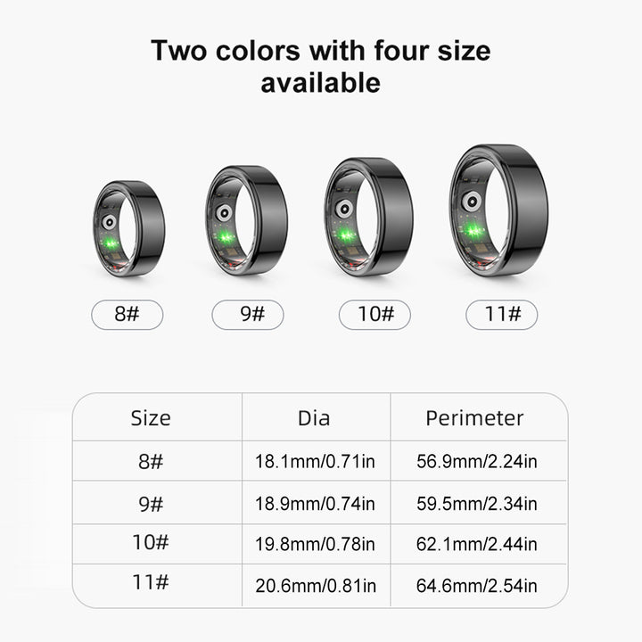 Premium Smart Ring for Health Monitoring – Military Grade Titanium, Waterproof IP68 & 3ATM, Multi-Sport Modes, Heart Rate & Blood Oxygen Tracking