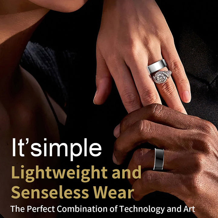 Premium Smart Ring for Health Monitoring – Military Grade Titanium, Waterproof IP68 & 3ATM, Multi-Sport Modes, Heart Rate & Blood Oxygen Tracking