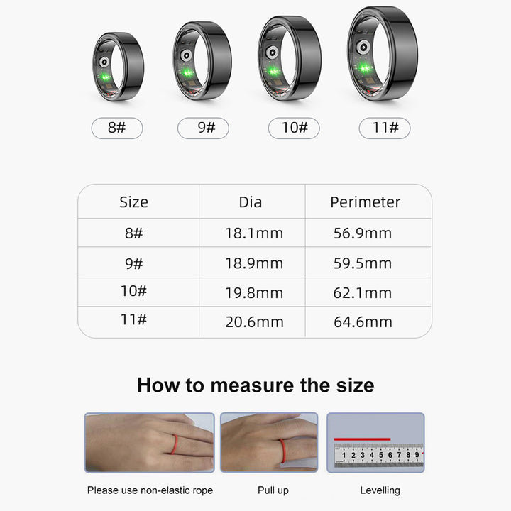 Premium Smart Ring for Health Monitoring – Military Grade Titanium, Waterproof IP68 & 3ATM, Multi-Sport Modes, Heart Rate & Blood Oxygen Tracking