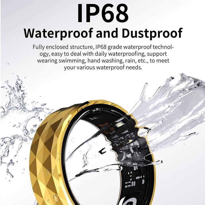 Premium Smart Ring for Health & Sleep Monitoring – 5ATM Waterproof, Heart Rate & Blood Oxygen Tracking, Multi-Sport Modes, Step & Calorie Counting, IP68 Rating, Magnetic Charging, 7-Day Battery Life, Aluminum Alloy Design