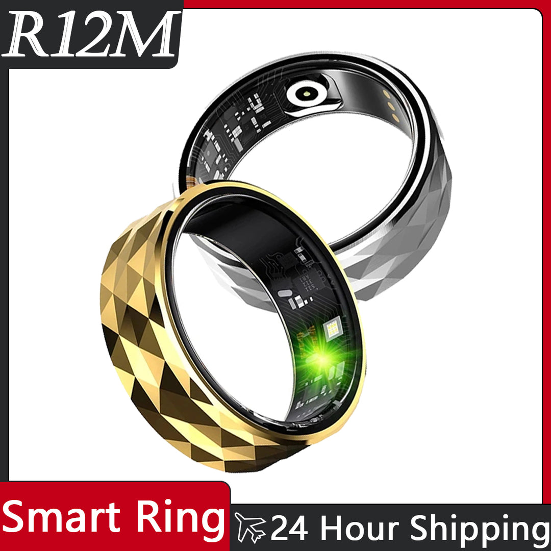Premium Smart Ring for Health & Sleep Monitoring – 5ATM Waterproof, Heart Rate & Blood Oxygen Tracking, Multi-Sport Modes, Step & Calorie Counting, IP68 Rating, Magnetic Charging, 7-Day Battery Life, Aluminum Alloy Design
