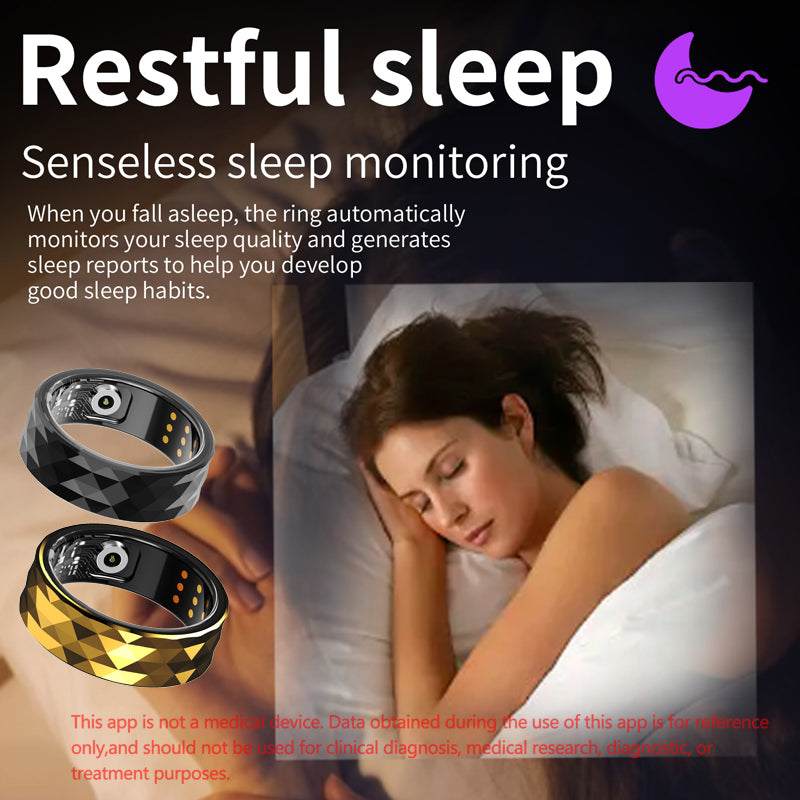 Premium Smart Ring for Health & Sleep Monitoring – 5ATM Waterproof, Heart Rate & Blood Oxygen Tracking, Multi-Sport Modes, Step & Calorie Counting, IP68 Rating, Magnetic Charging, 7-Day Battery Life, Aluminum Alloy Design