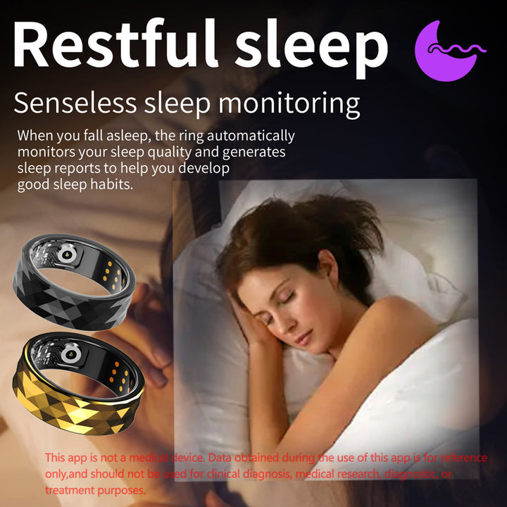 Premium Smart Ring for Health & Sleep Monitoring – 5ATM Waterproof, Heart Rate & Blood Oxygen Tracking, Multi-Sport Modes, Step & Calorie Counting, IP68 Rating, Magnetic Charging, 7-Day Battery Life, Aluminum Alloy Design