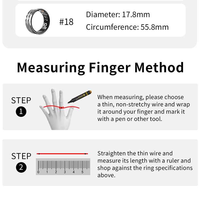 Premium Smart Ring for Health & Sleep Monitoring – 5ATM Waterproof, Heart Rate & Blood Oxygen Tracking, Multi-Sport Modes, Step & Calorie Counting, IP68 Rating, Magnetic Charging, 7-Day Battery Life, Aluminum Alloy Design
