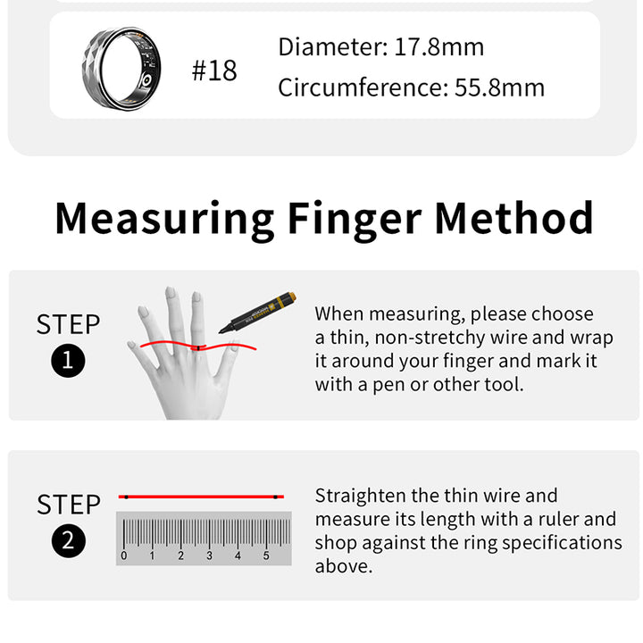 Premium Smart Ring for Health & Sleep Monitoring – 5ATM Waterproof, Heart Rate & Blood Oxygen Tracking, Multi-Sport Modes, Step & Calorie Counting, IP68 Rating, Magnetic Charging, 7-Day Battery Life, Aluminum Alloy Design