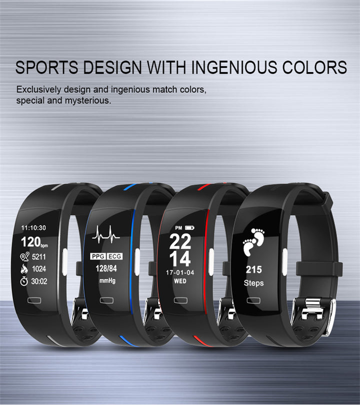 Premium Smart Wristband – Body Temperature Monitoring, ECG+PPG, Heart Rate, Blood Pressure, Color OLED Display, IP67 Waterproof, Sleep & Activity Tracker for Men & Women
