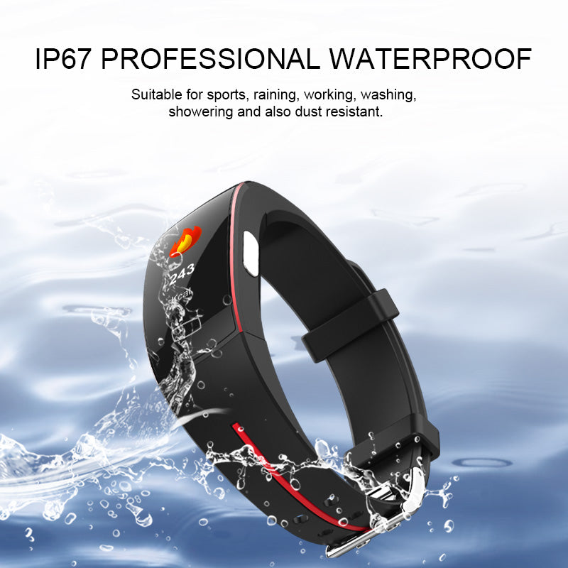 Premium Smart Wristband – Body Temperature Monitoring, ECG+PPG, Heart Rate, Blood Pressure, Color OLED Display, IP67 Waterproof, Sleep & Activity Tracker for Men & Women