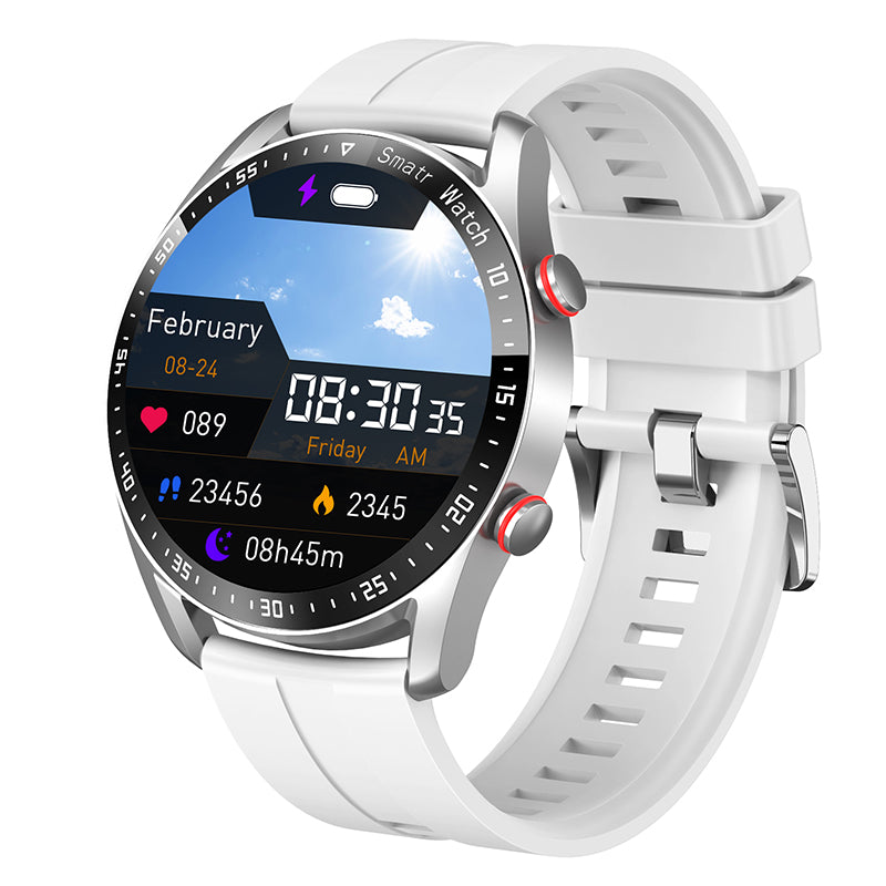 Premium Smartwatch for Men – Bluetooth Calling, 390mAh Battery, IP68 Waterproof, Fitness & Health Tracking, Music Player, Voice Assistant, 32GB Large Memory, Sports Modes, Customizable Watch Faces