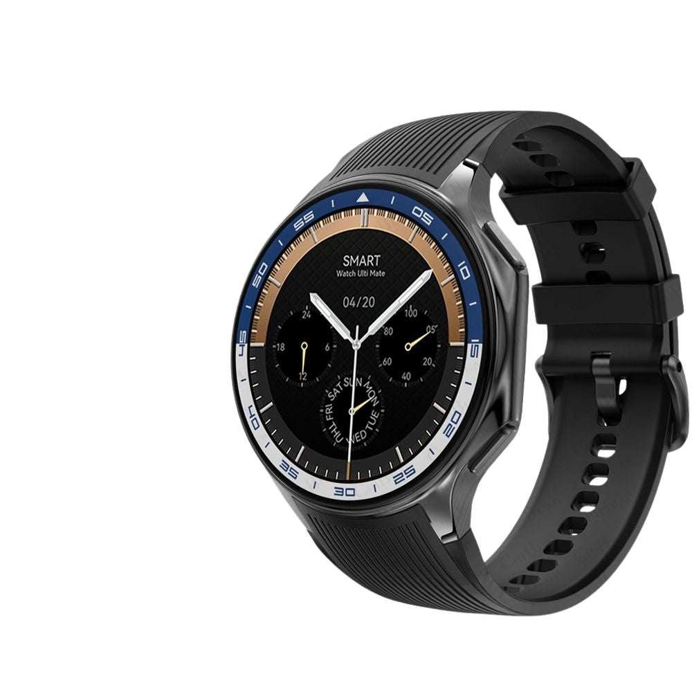 Premium Smartwatch for Men – Bluetooth Calling, 390mAh Battery, IP68 Waterproof, Fitness & Health Tracking, Music Player, Voice Assistant, 32GB Large Memory, Sports Modes, Customizable Watch Faces