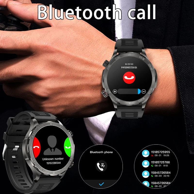 Premium Smartwatch for Men – Bluetooth Calling, 390mAh Battery, IP68 Waterproof, Fitness & Health Tracking, Music Player, Voice Assistant, 32GB Large Memory, Sports Modes, Customizable Watch Faces