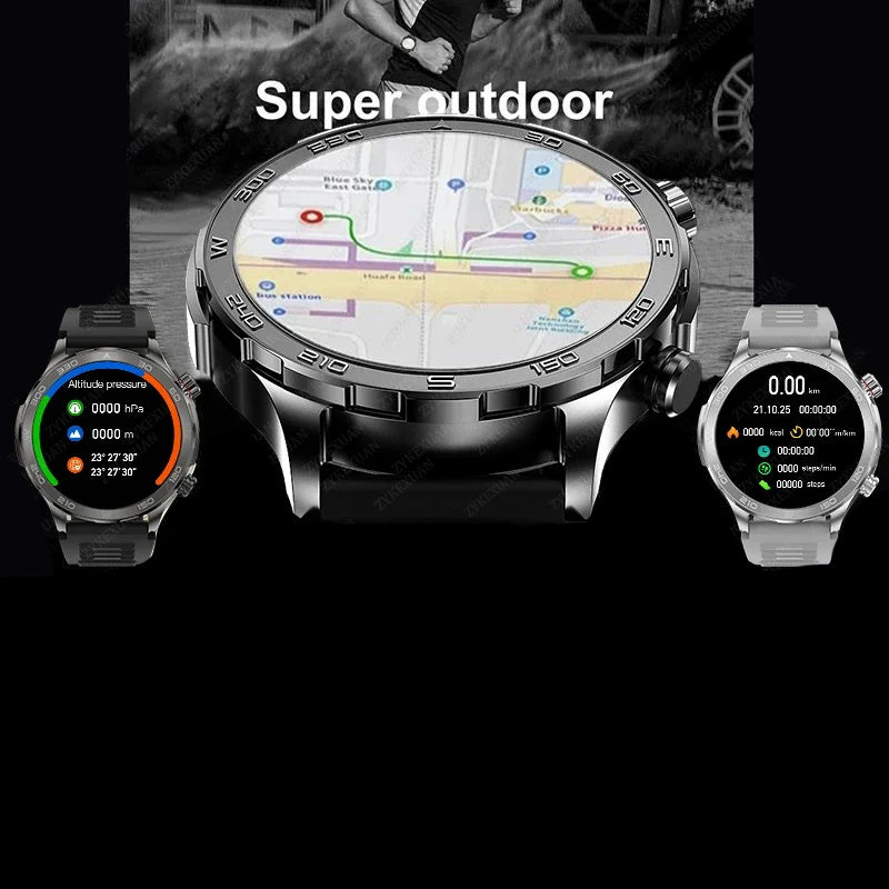Premium Smartwatch for Men – Bluetooth Calling, 390mAh Battery, IP68 Waterproof, Fitness & Health Tracking, Music Player, Voice Assistant, 32GB Large Memory, Sports Modes, Customizable Watch Faces