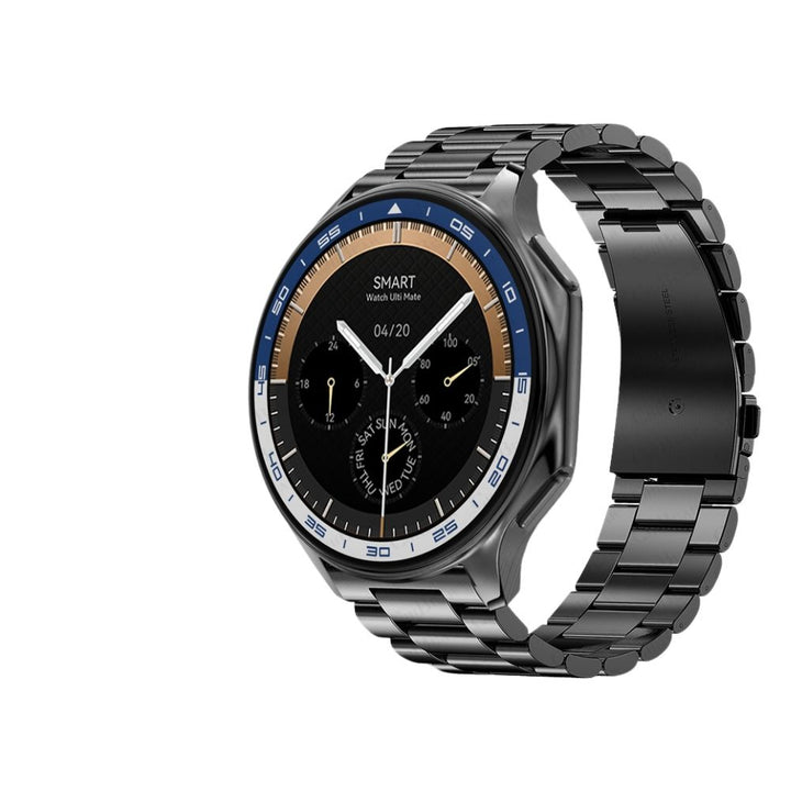 Premium Smartwatch for Men – Bluetooth Calling, 390mAh Battery, IP68 Waterproof, Fitness & Health Tracking, Music Player, Voice Assistant, 32GB Large Memory, Sports Modes, Customizable Watch Faces