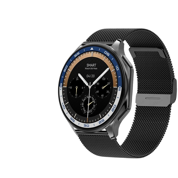 Premium Smartwatch for Men – Bluetooth Calling, 390mAh Battery, IP68 Waterproof, Fitness & Health Tracking, Music Player, Voice Assistant, 32GB Large Memory, Sports Modes, Customizable Watch Faces