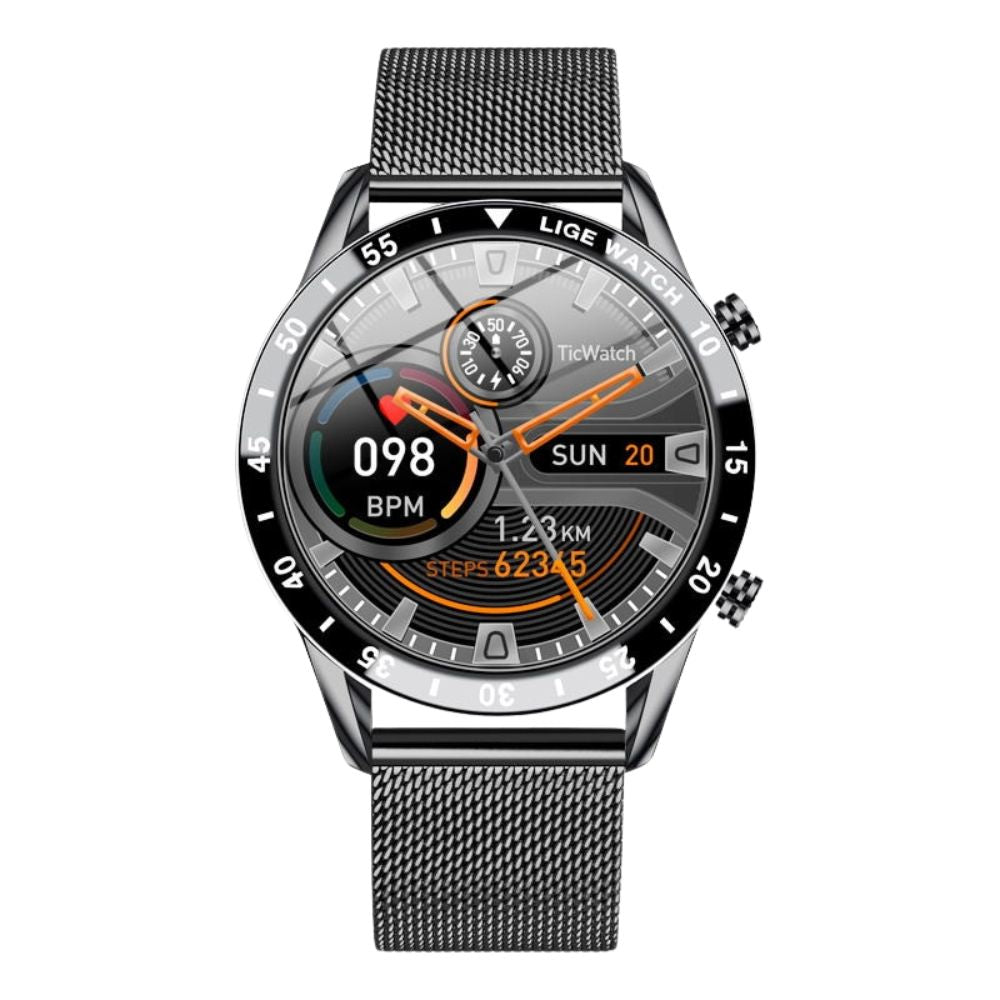 Premium Smartwatch for Men – Full Circle Touch Screen, Bluetooth Call, Waterproof, Heart Rate & Blood Pressure Monitoring, Sports Activity Tracker
