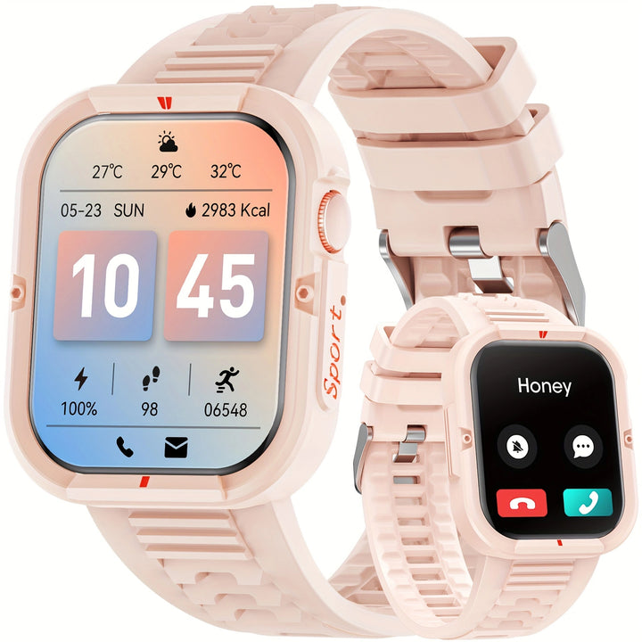 Premium Smartwatch for Men & Women – 1.85" HD Screen, Bluetooth Call, Sports Mode, Heart Rate, Blood Pressure Monitoring, IP67 Waterproof, Compatible with Android & iOS