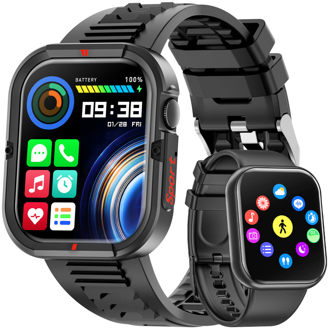 Premium Smartwatch for Men & Women – 1.85" HD Screen, Bluetooth Call, Sports Mode, Heart Rate, Blood Pressure Monitoring, IP67 Waterproof, Compatible with Android & iOS