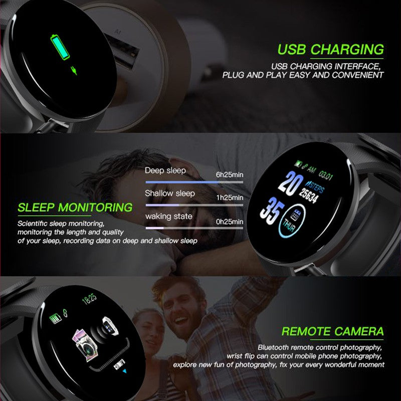 Premium Smartwatch for Men & Women – Fitness Tracker, Blood Pressure Monitor, Heart Rate, Waterproof, Sleep & Activity Tracker, 1.3” Touch Screen, Call & Social Media Alerts, 90mAh Battery, Compatible with iOS & Android