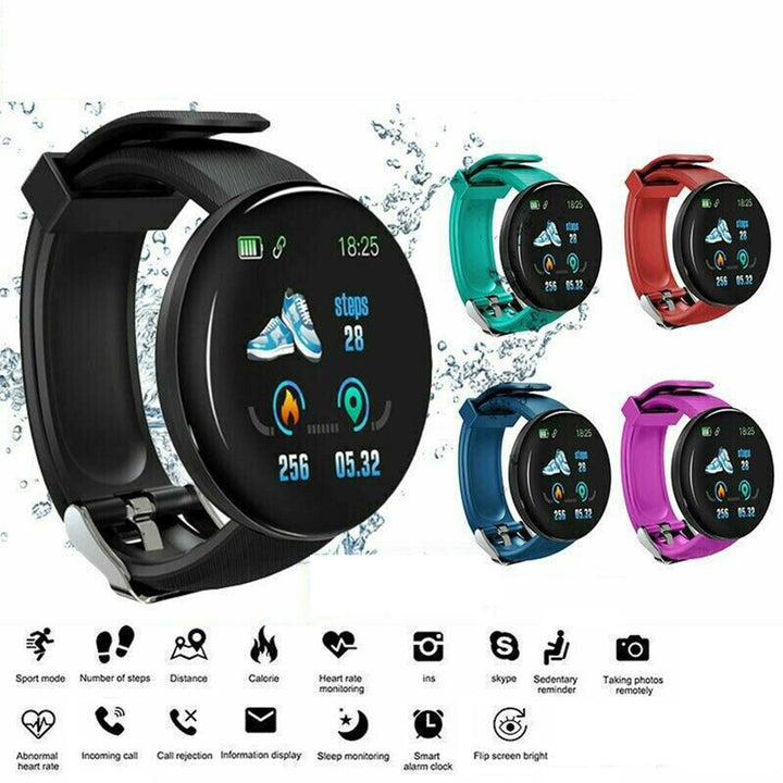Premium Smartwatch for Men & Women – Fitness Tracker, Blood Pressure Monitor, Heart Rate, Waterproof, Sleep & Activity Tracker, 1.3” Touch Screen, Call & Social Media Alerts, 90mAh Battery, Compatible with iOS & Android