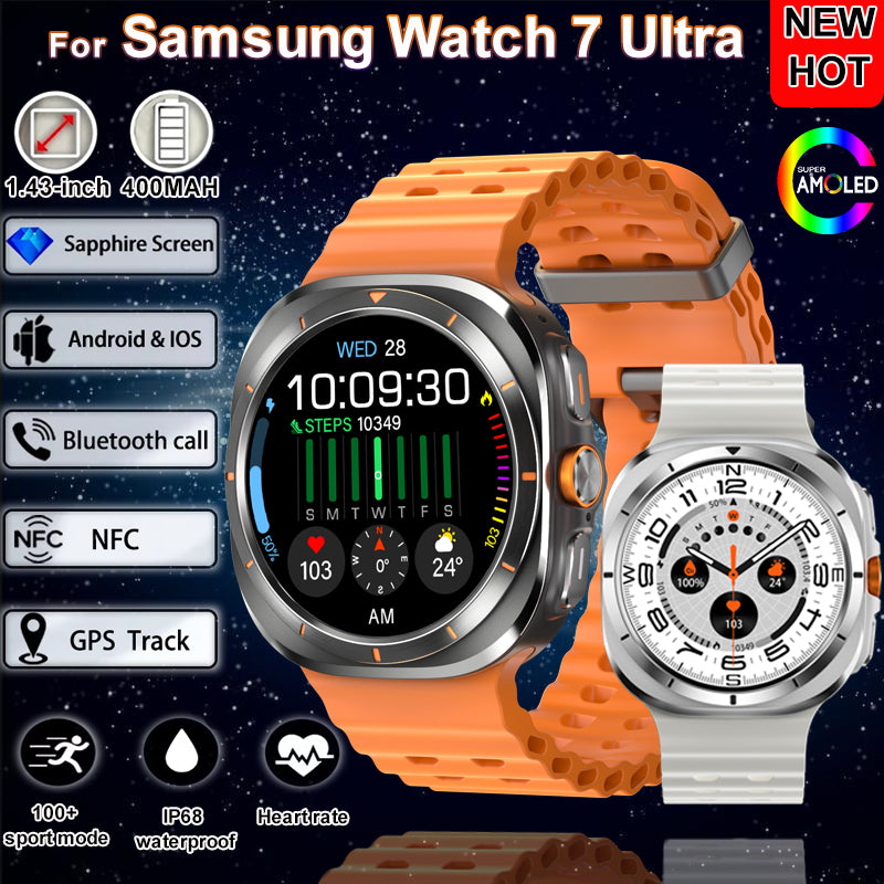 Premium Smartwatch for Men and Women – 1.43" AMOLED Display, IP68 Waterproof, Bluetooth Calling, Heart Rate, Blood Oxygen, SpO2, Compass, NFC, Fitness Tracking, Remote Camera, Multi-Sport Modes
