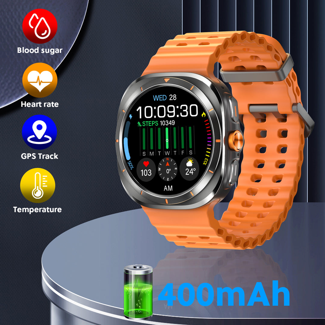 Premium Smartwatch for Men and Women – 1.43" AMOLED Display, IP68 Waterproof, Bluetooth Calling, Heart Rate, Blood Oxygen, SpO2, Compass, NFC, Fitness Tracking, Remote Camera, Multi-Sport Modes