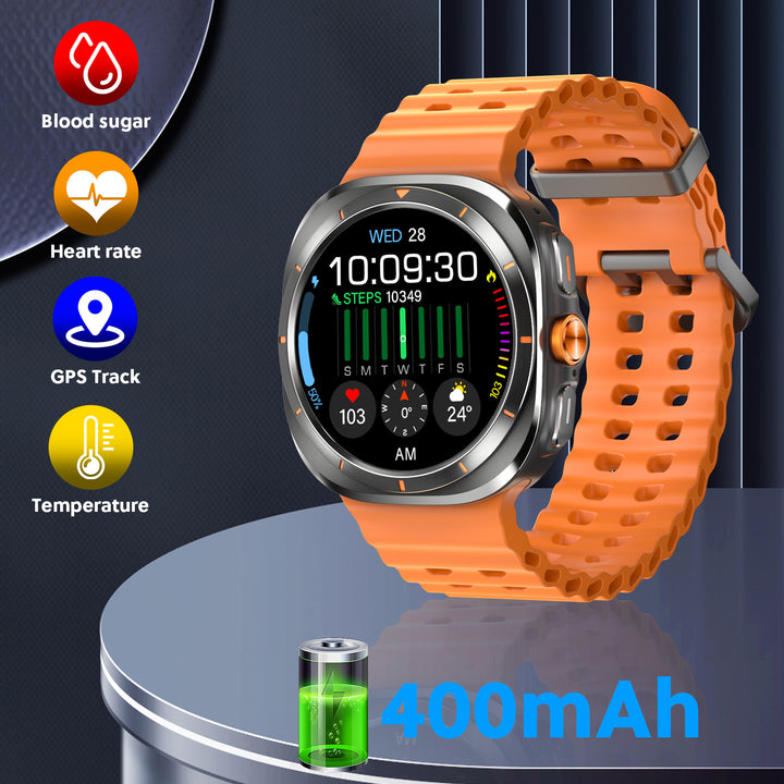 Premium Smartwatch for Men and Women – 1.43" AMOLED Display, IP68 Waterproof, Bluetooth Calling, Heart Rate, Blood Oxygen, SpO2, Compass, NFC, Fitness Tracking, Remote Camera, Multi-Sport Modes