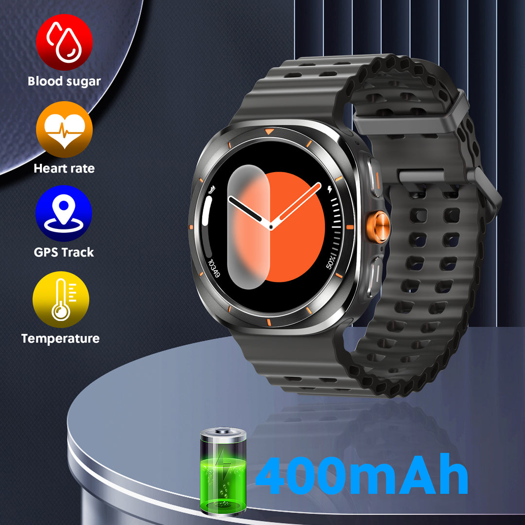 Premium Smartwatch for Men and Women – 1.43" AMOLED Display, IP68 Waterproof, Bluetooth Calling, Heart Rate, Blood Oxygen, SpO2, Compass, NFC, Fitness Tracking, Remote Camera, Multi-Sport Modes