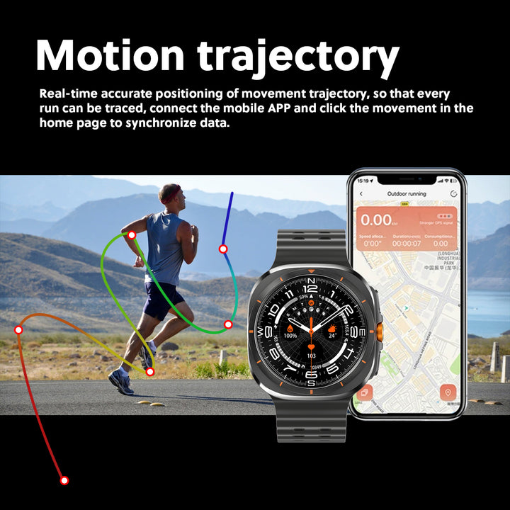 Premium Smartwatch for Men and Women – 1.43" AMOLED Display, IP68 Waterproof, Bluetooth Calling, Heart Rate, Blood Oxygen, SpO2, Compass, NFC, Fitness Tracking, Remote Camera, Multi-Sport Modes