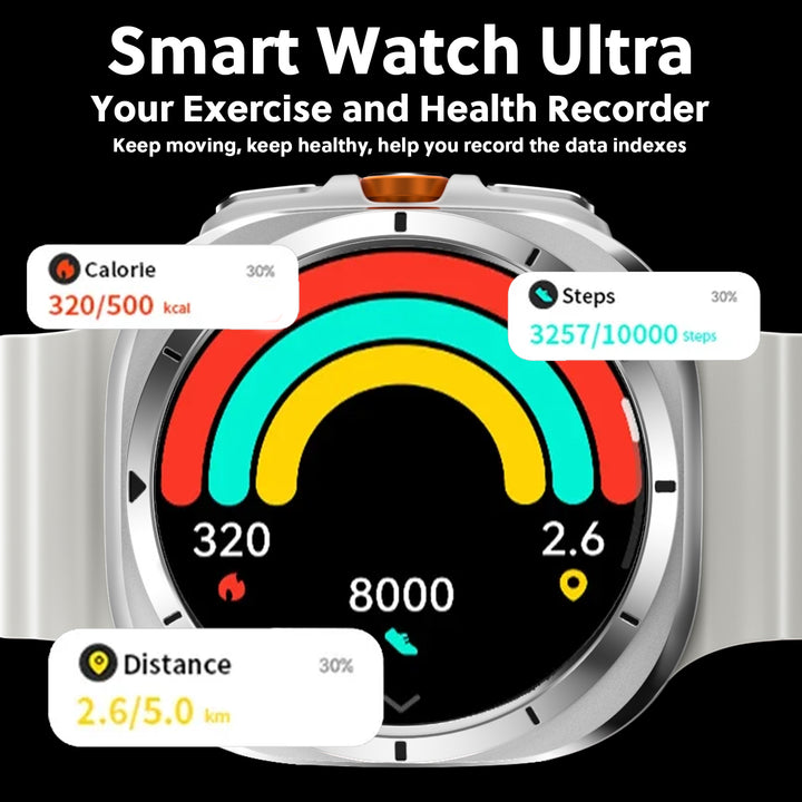 Premium Smartwatch for Men and Women – 1.43" AMOLED Display, IP68 Waterproof, Bluetooth Calling, Heart Rate, Blood Oxygen, SpO2, Compass, NFC, Fitness Tracking, Remote Camera, Multi-Sport Modes