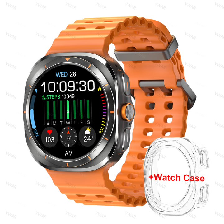 Premium Smartwatch for Men and Women – 1.43" AMOLED Display, IP68 Waterproof, Bluetooth Calling, Heart Rate, Blood Oxygen, SpO2, Compass, NFC, Fitness Tracking, Remote Camera, Multi-Sport Modes