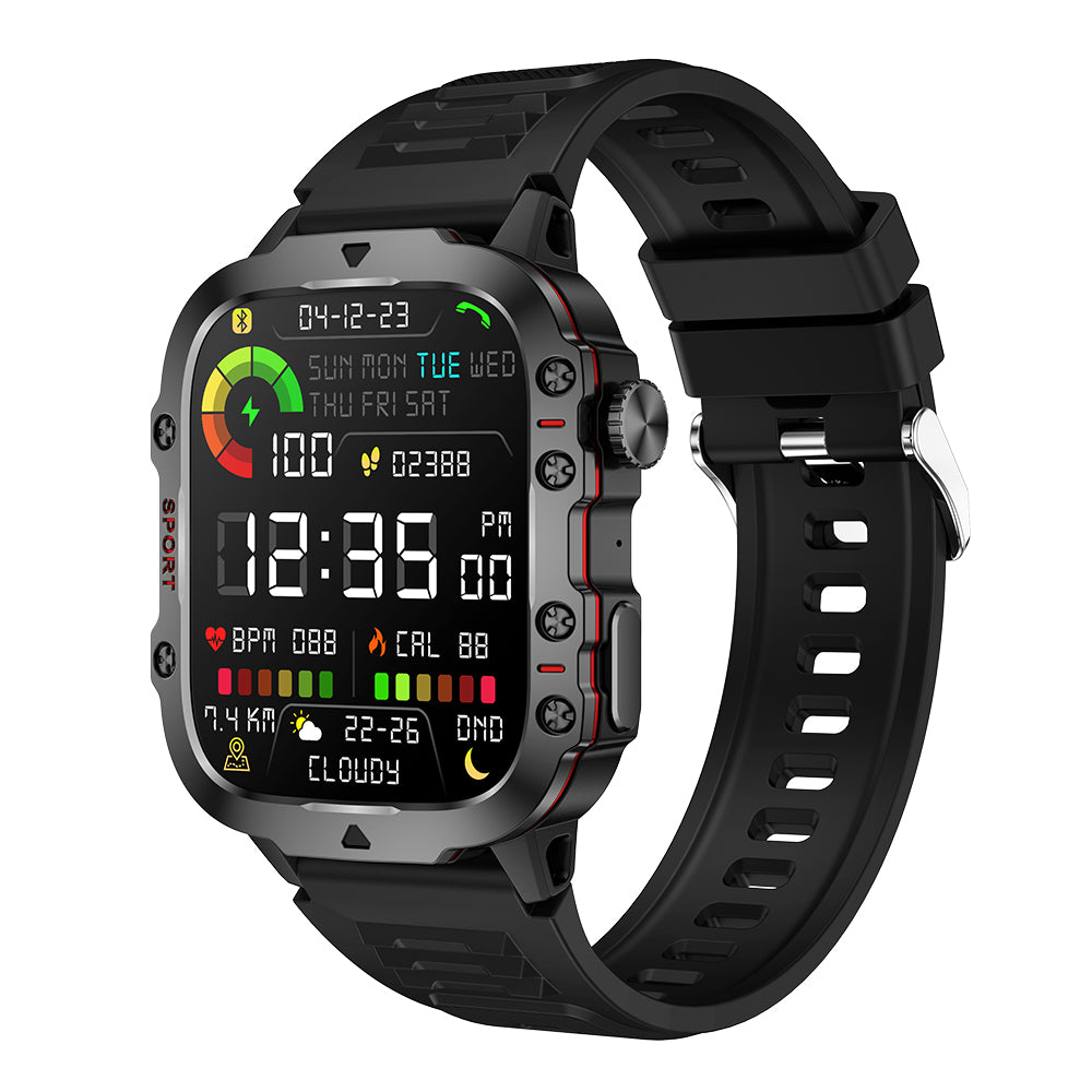 Premium Smartwatch for Men and Women – 2.01" Curved Screen, IP68 Waterproof, Bluetooth Calling, Heart Rate, SpO2, Sleep Monitoring, Sports Modes, Music Control, AI Voice, Fitness Tracker