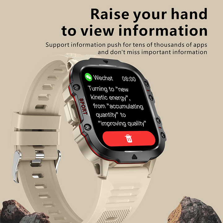 Premium Smartwatch for Men and Women – 2.01" Curved Screen, IP68 Waterproof, Bluetooth Calling, Heart Rate, SpO2, Sleep Monitoring, Sports Modes, Music Control, AI Voice, Fitness Tracker