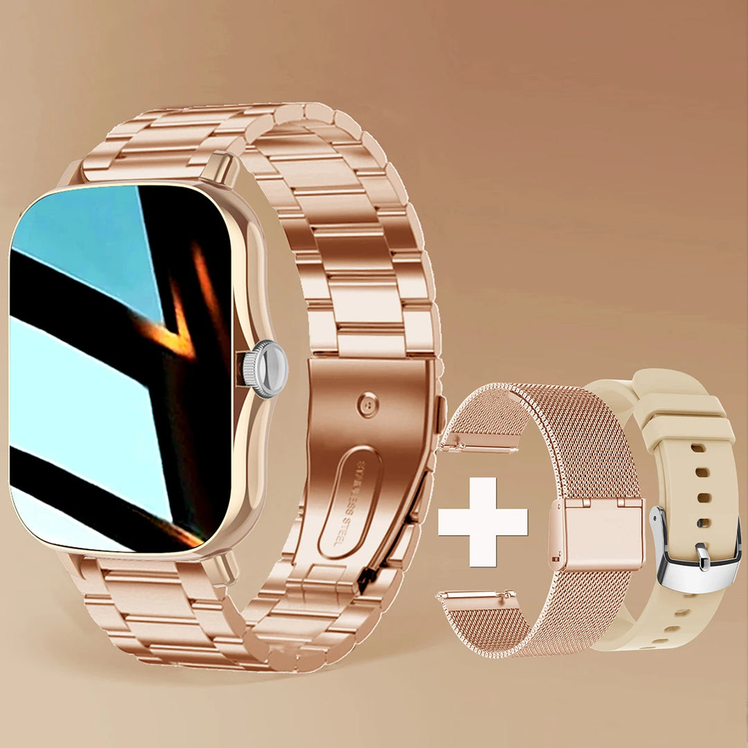 Premium Smartwatch for Men and Women – 2.01" Curved Screen, IP68 Waterproof, Bluetooth Calling, Heart Rate, SpO2, Sleep Monitoring, Sports Modes, Music Control, AI Voice, Fitness Tracker