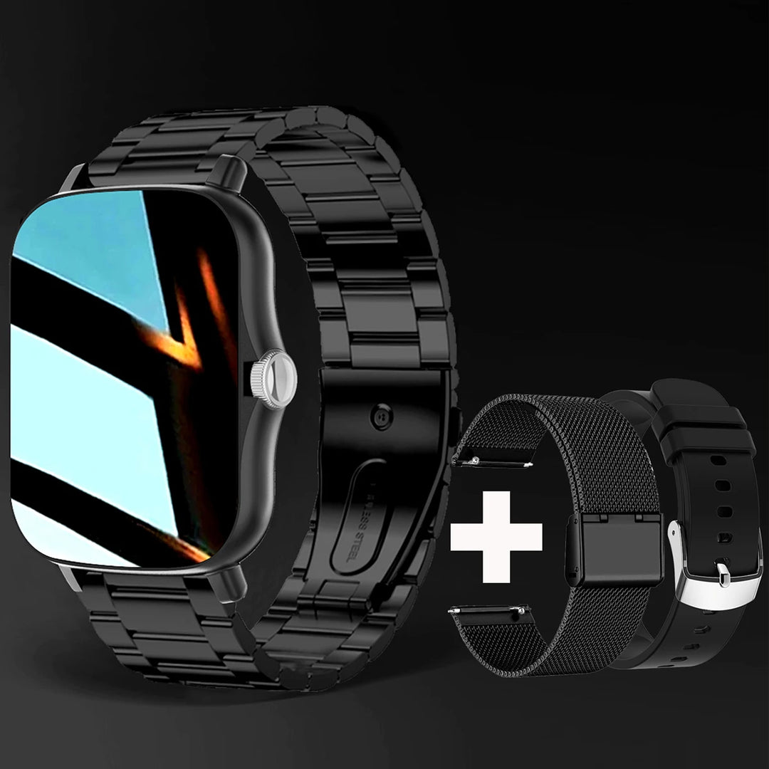 Premium Smartwatch for Men and Women – 2.01" Curved Screen, IP68 Waterproof, Bluetooth Calling, Heart Rate, SpO2, Sleep Monitoring, Sports Modes, Music Control, AI Voice, Fitness Tracker
