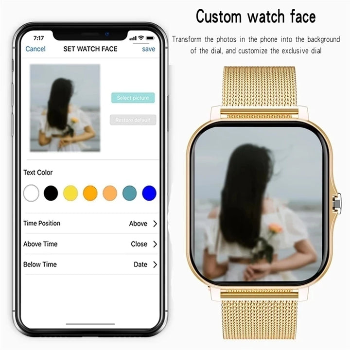 Premium Smartwatch for Men and Women – 2.01" Curved Screen, IP68 Waterproof, Bluetooth Calling, Heart Rate, SpO2, Sleep Monitoring, Sports Modes, Music Control, AI Voice, Fitness Tracker
