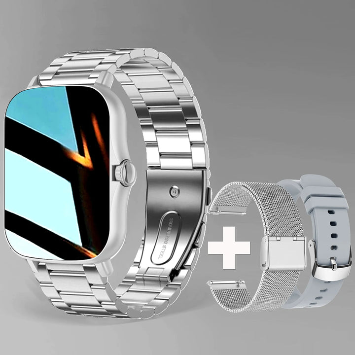 Premium Smartwatch for Men and Women – 2.01" Curved Screen, IP68 Waterproof, Bluetooth Calling, Heart Rate, SpO2, Sleep Monitoring, Sports Modes, Music Control, AI Voice, Fitness Tracker