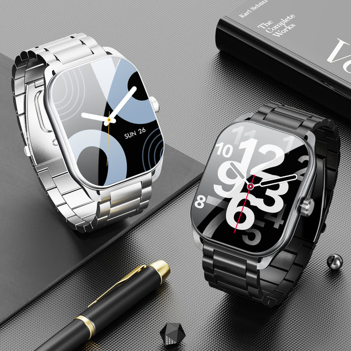 Premium Smartwatch for Men and Women – 2.01" Curved Screen, IP68 Waterproof, Bluetooth Calling, Heart Rate, SpO2, Sleep Monitoring, Sports Modes, Music Control, AI Voice, Fitness Tracker