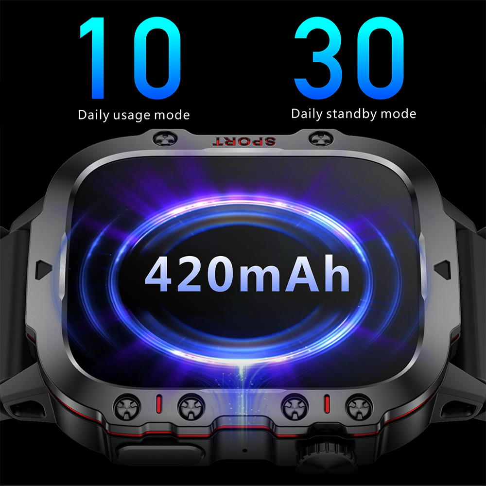 Premium Smartwatch for Men and Women – 2.01" Curved Screen, IP68 Waterproof, Bluetooth Calling, Heart Rate, SpO2, Sleep Monitoring, Sports Modes, Music Control, AI Voice, Fitness Tracker