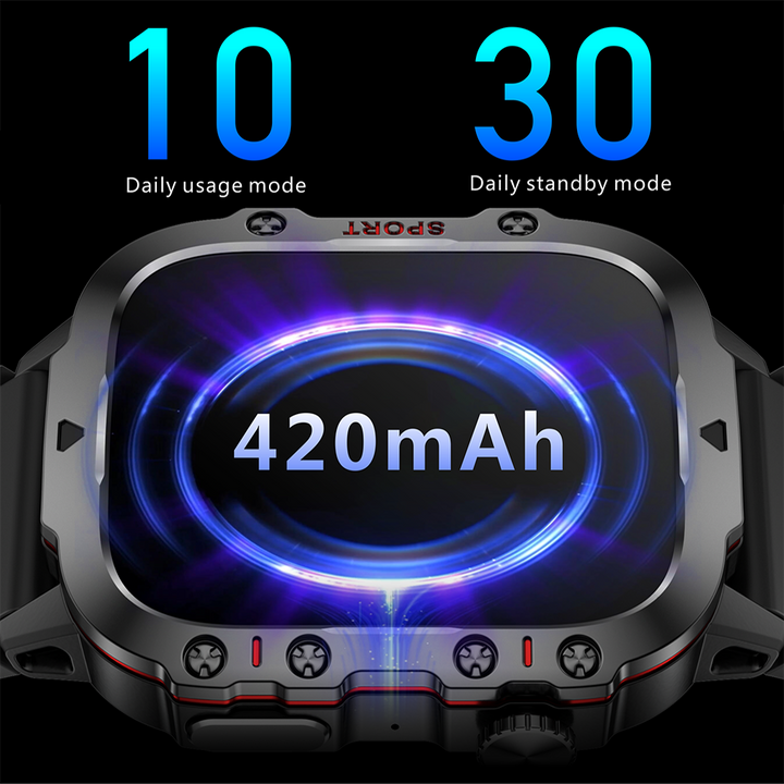 Premium Smartwatch for Men and Women – 2.01" Curved Screen, IP68 Waterproof, Bluetooth Calling, Heart Rate, SpO2, Sleep Monitoring, Sports Modes, Music Control, AI Voice, Fitness Tracker
