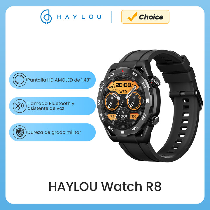 Premium Smartwatch with 1.43" AMOLED Display – GPS, 5ATM Water Resistance, 21-Day Battery Life, 100+ Sports Modes, Bluetooth 5.3, AI Voice Assistant, Wireless Charging, Global Version