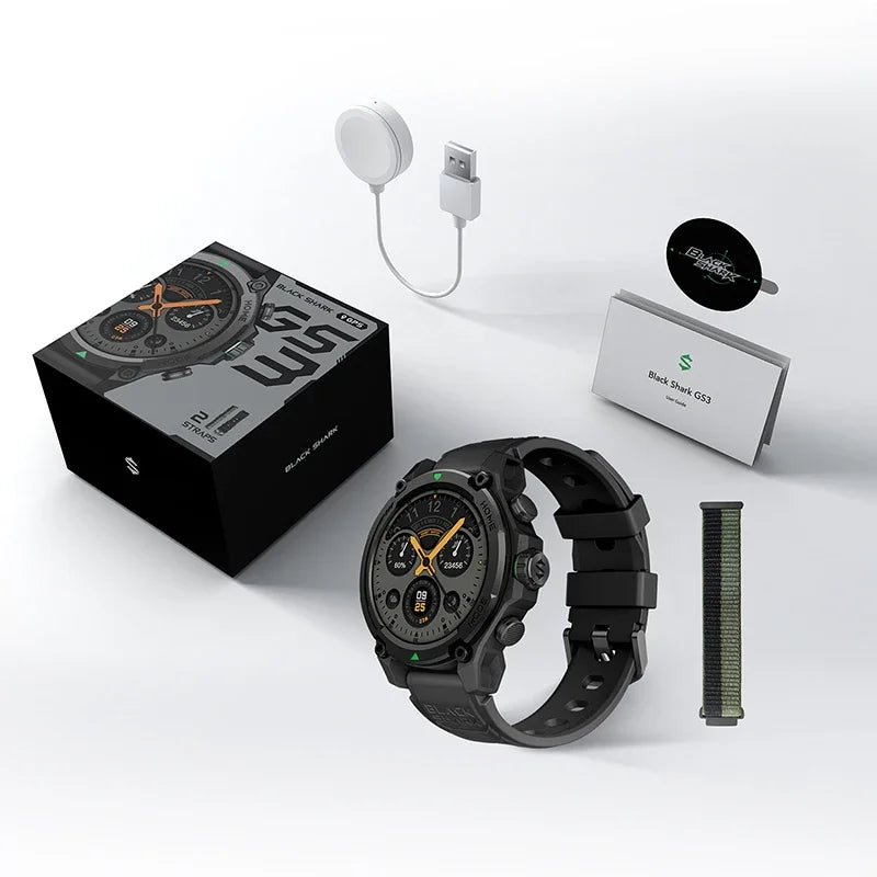 Premium Smartwatch with 1.43" AMOLED Display – GPS, 5ATM Water Resistance, 21-Day Battery Life, 100+ Sports Modes, Bluetooth 5.3, AI Voice Assistant, Wireless Charging, Global Version