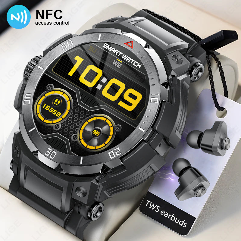 Premium Smartwatch with 1.43" AMOLED Display – GPS, 5ATM Water Resistance, 21-Day Battery Life, 100+ Sports Modes, Bluetooth 5.3, AI Voice Assistant, Wireless Charging, Global Version