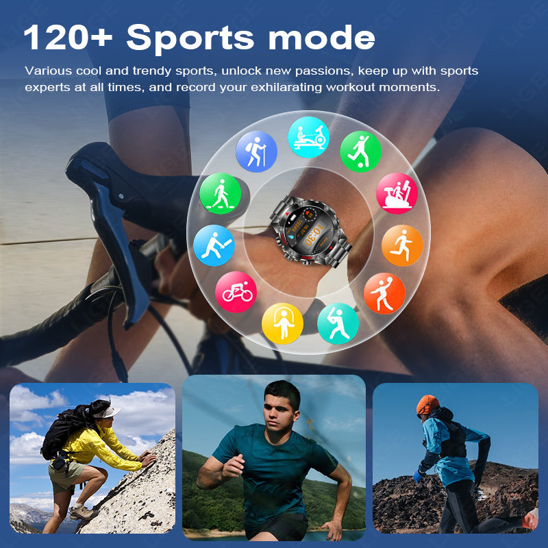 Premium Smartwatch with NFC & Bluetooth Headset – TWS Music & Talk, Sports Tracking, Sleep Monitoring, Camera Control, Music Control, Smart Alarm, Waterproof, Compatible with Android & iOS